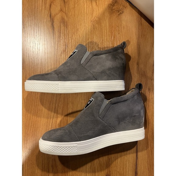 Las Vegas Raiders Wedge Slip-On Shoes - Size 8 - Women's Cuce Gray NFL Team Gear - Picture 4 of 8